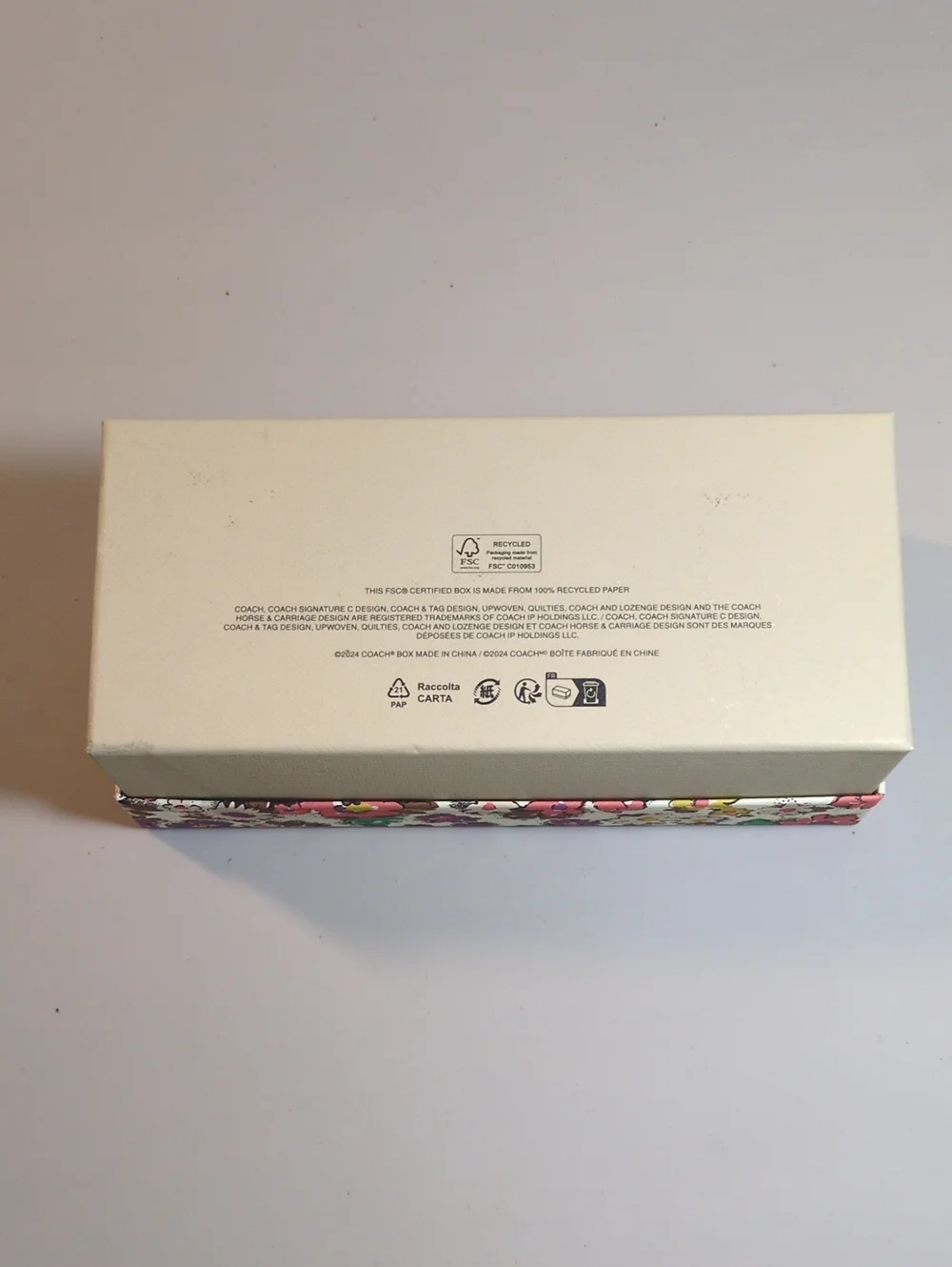 Coach Floral Gift Box 7x3x2.75